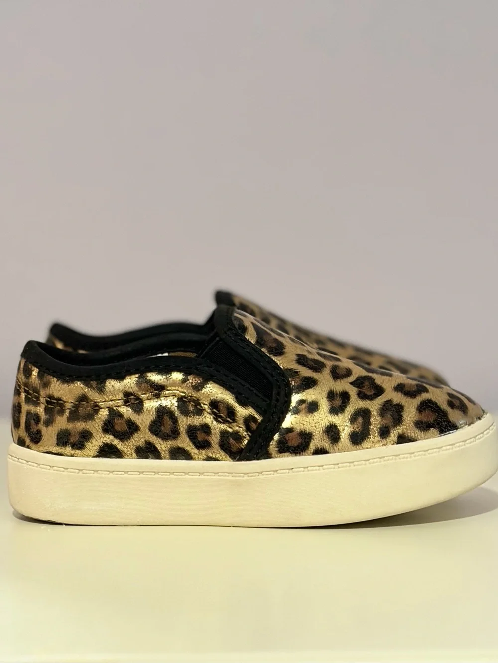 VGUC Carter’s Leopard Print Slip-On Sneakers Shoes Size 8M